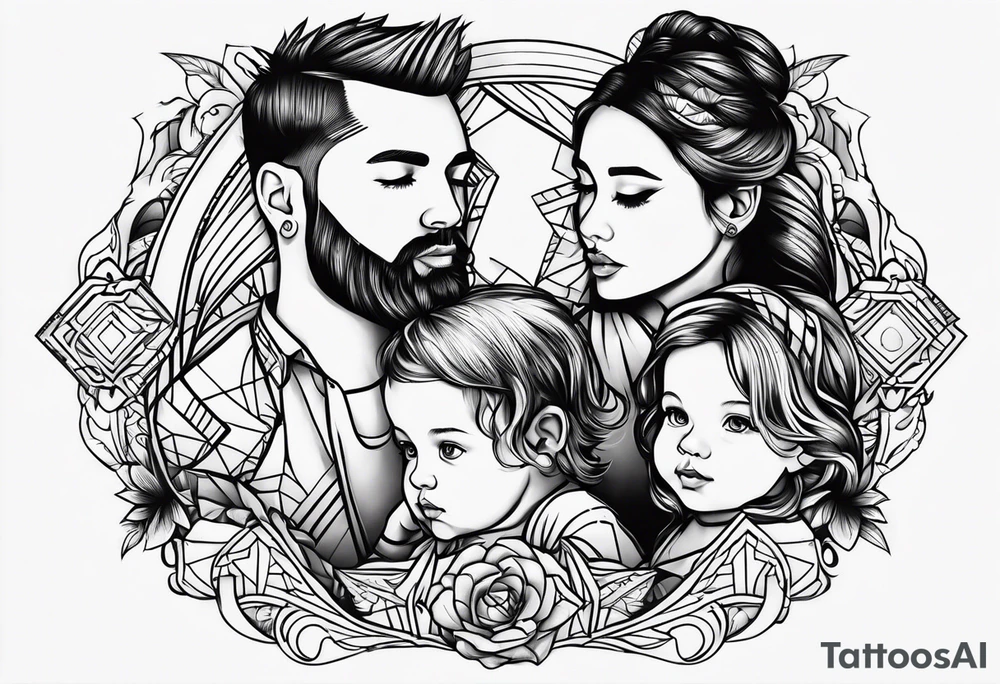 fathers tattoo for 3 children tattoo tattoo idea