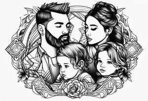 fathers tattoo for 3 children tattoo tattoo idea