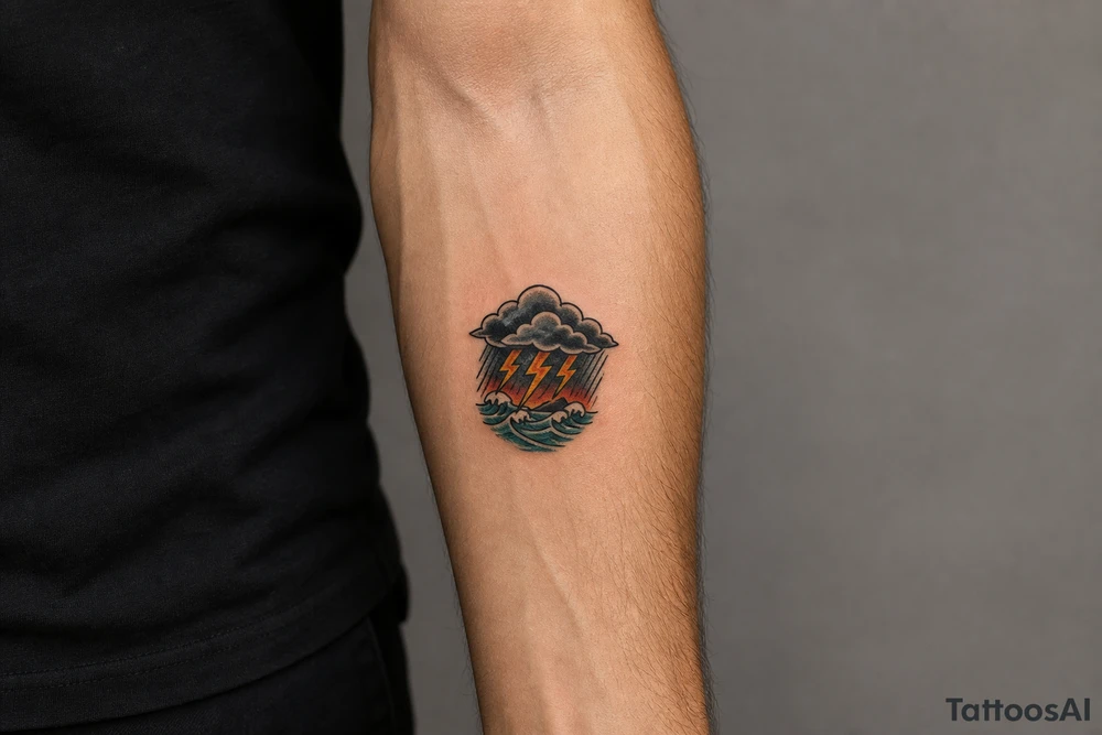 lightning storm tattoo idea
