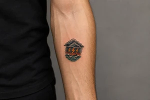 lightning storm tattoo idea