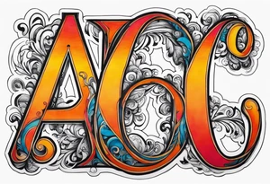 A.O. In big letters across the sky tattoo idea
