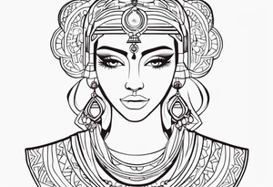 Griechische frau skulptur tattoo idea