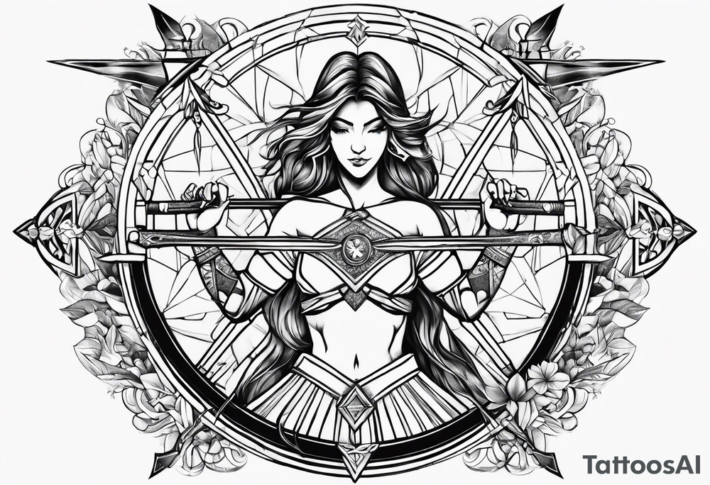 sagittarius, faith, strong, warrior, god, jesus, christ tattoo idea