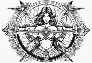 sagittarius, faith, strong, warrior, god, jesus, christ tattoo idea