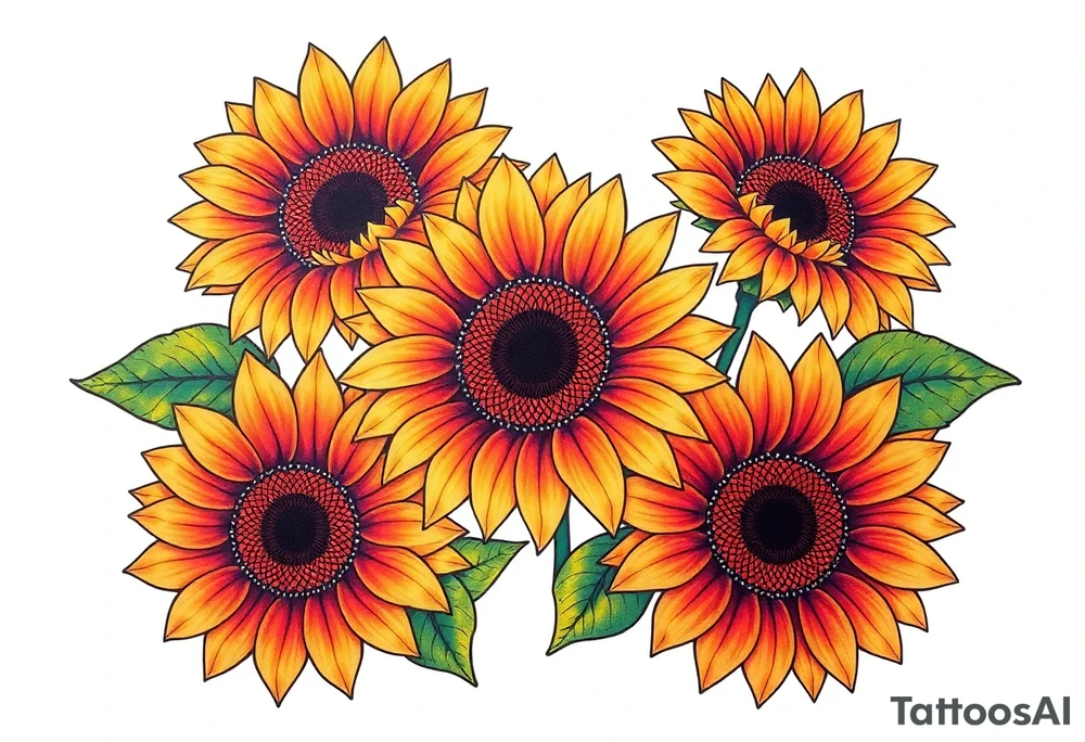 Sunflowers tattoo idea