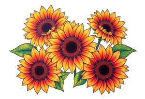 Sunflowers tattoo idea