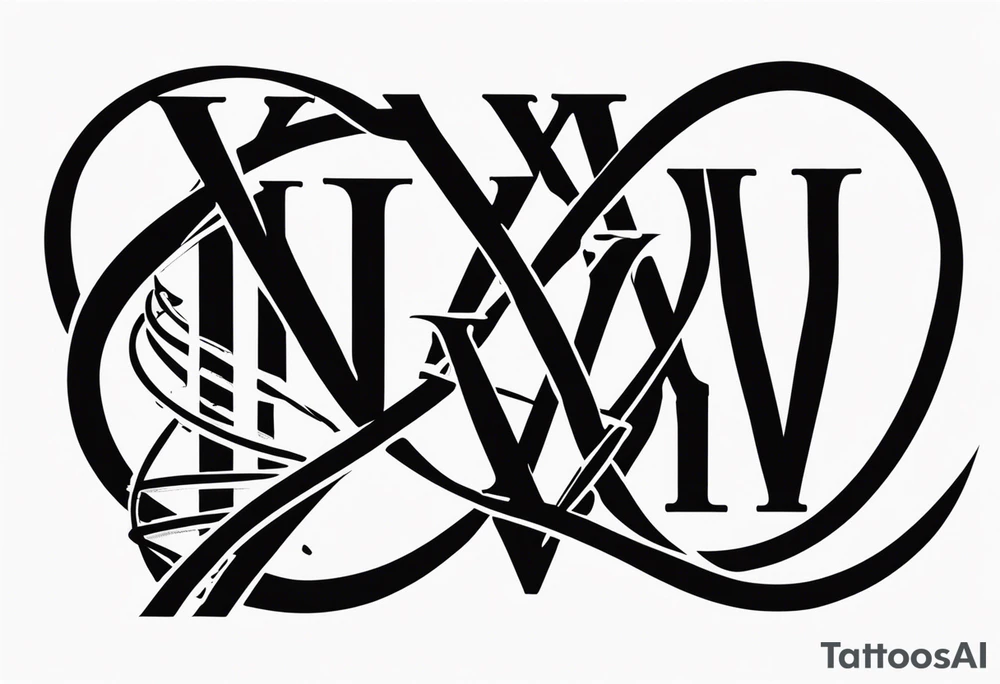 VIII_XXV_MMXVII with a DNA strand interterwined tattoo idea