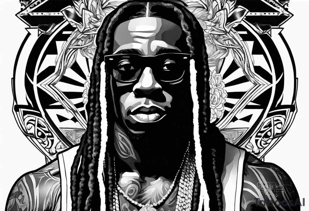 Outline Image of lil Wayne tattoo idea