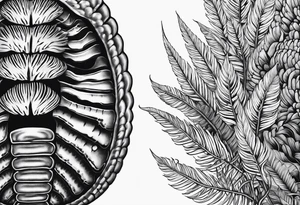 Trilobite and horsetail fern tattoo idea