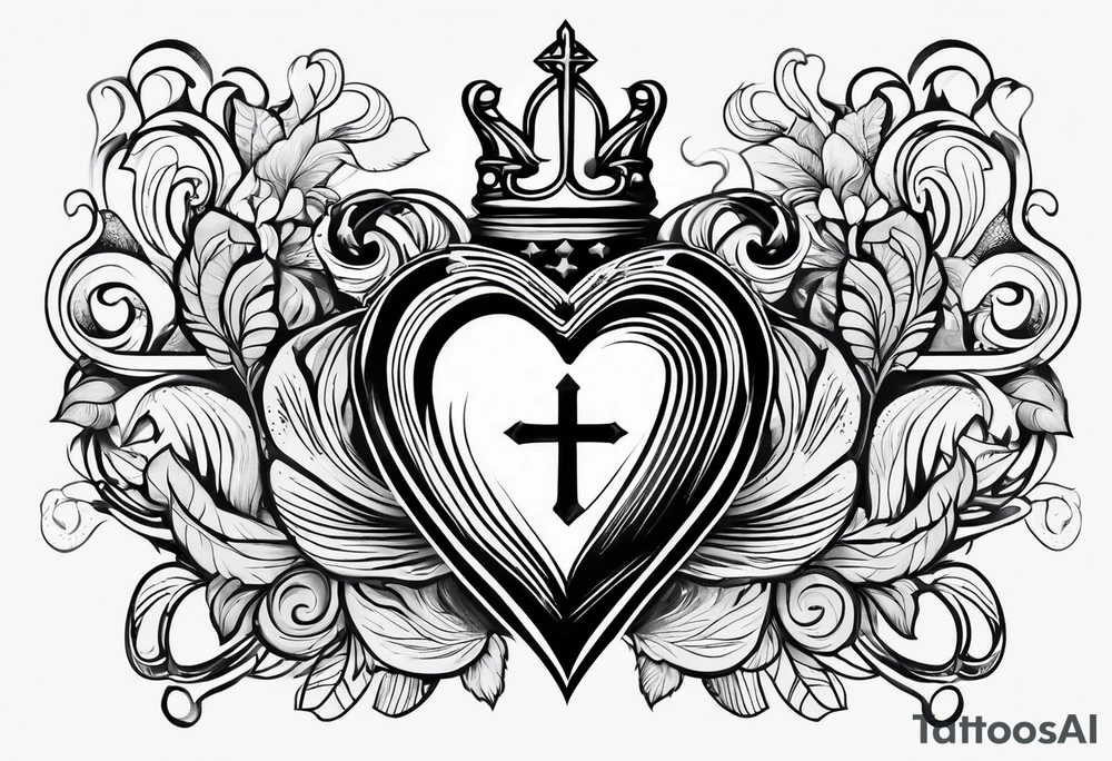 Sacred heart tattoo idea
