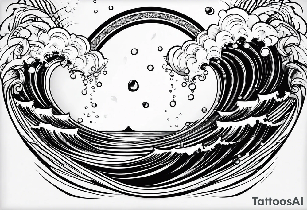 water drop falling into ocean tattoo idea