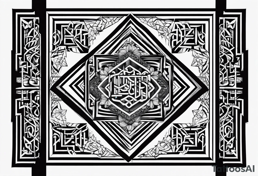 Quote in arabic calligraphy tattoo idea