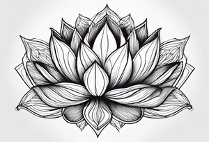 Fleur de lotus tattoo idea