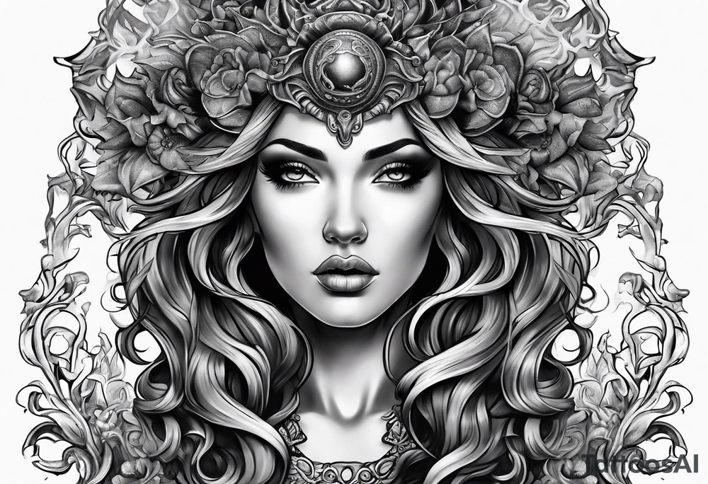 Medusa whole body tattoo idea