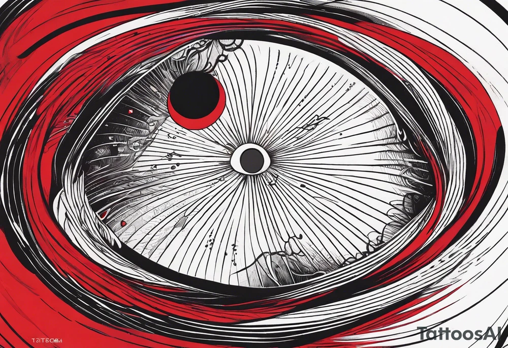 Black Hole red and black. tattoo idea
