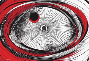 Black Hole red and black. tattoo idea