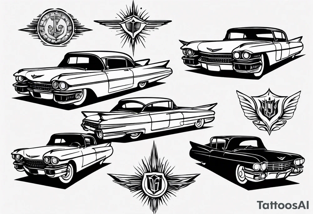 1960 cadillac tattoo idea