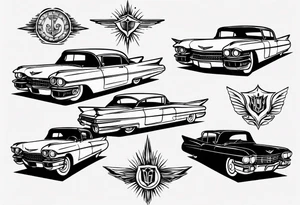 1960 cadillac tattoo idea