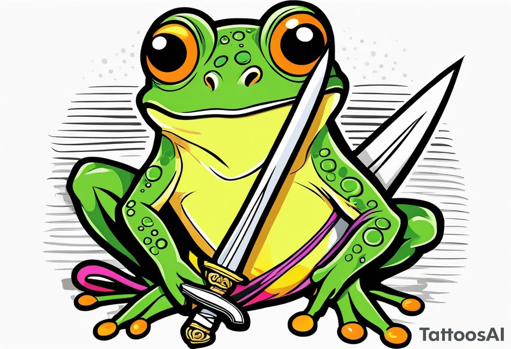 Frog sword tattoo idea