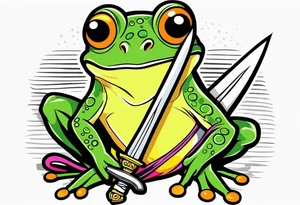 Frog sword tattoo idea