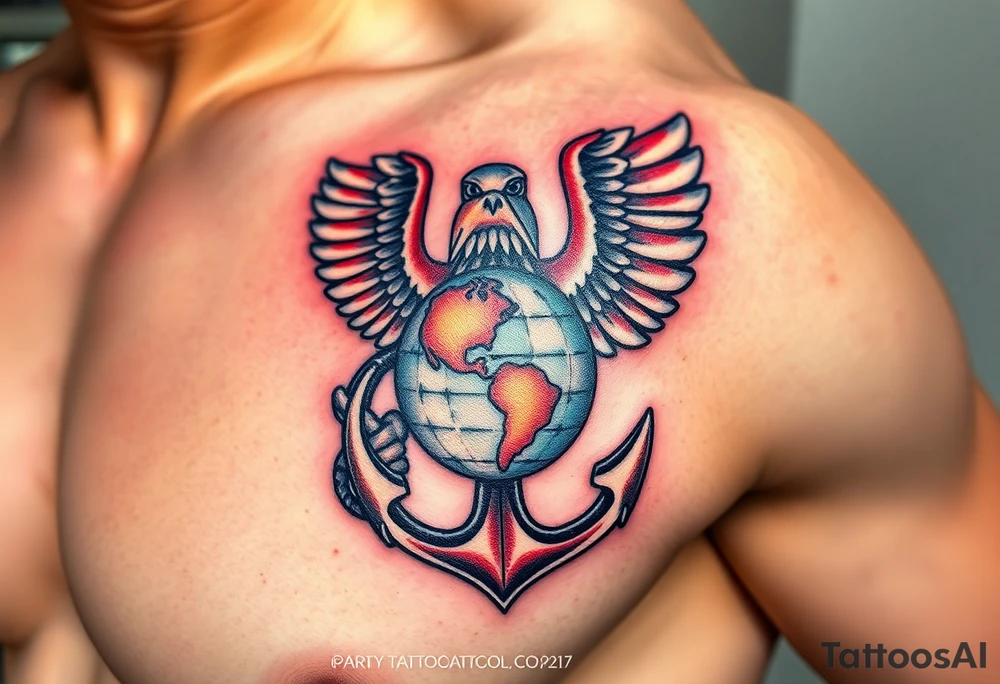Combat marine veteran eagle globe and anchor
Operation Iraqi freedom tattoo idea