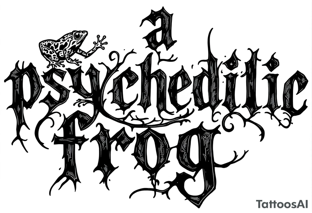 a psychedelic frog tattoo idea