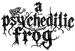 a psychedelic frog tattoo idea