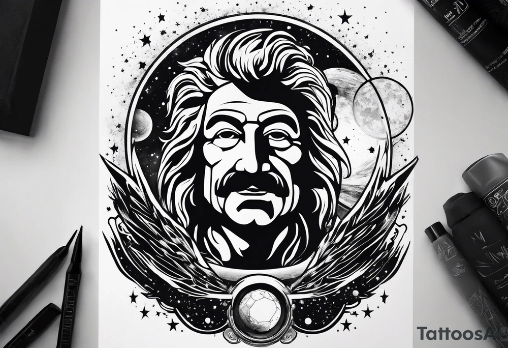 spartan, outer space, Einstein, physics, writing, sleeve tattoo tattoo idea spartan, outer space, Einstein, physics, writing, sleeve tattoo tattoo idea