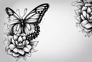 dark butterfly tattoo idea