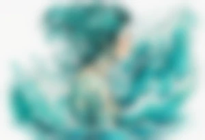 a woman made out of water emerging from the sea, turquoise tattoo idea