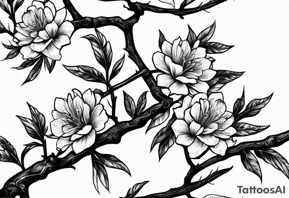lightning that looks like branches tattoo idea
