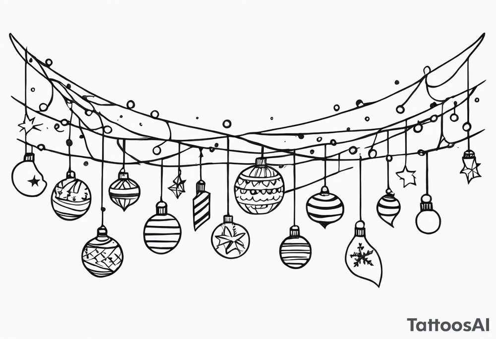 christmas lights tattoo idea