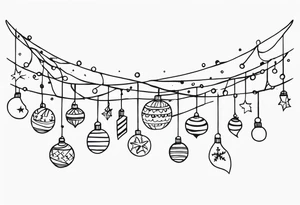 christmas lights tattoo idea