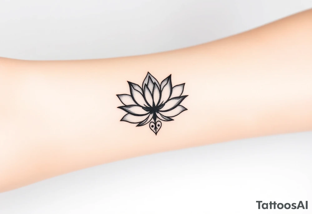 Lotus and Leo symbol tattoo idea