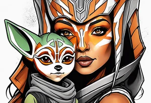 Ahsoka and baby yoda tattoo idea