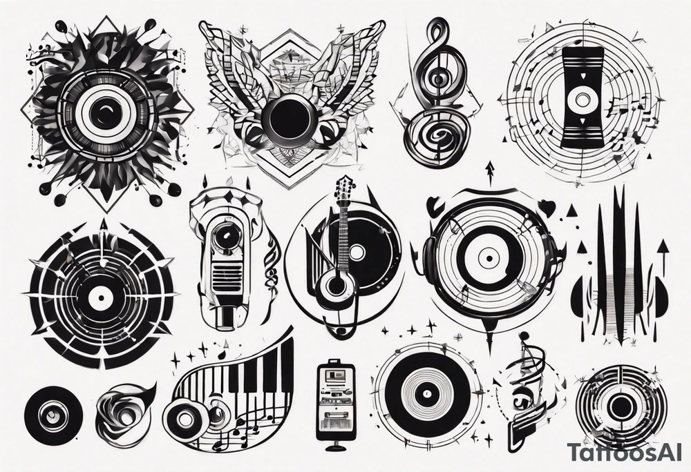 music sound tattoo idea