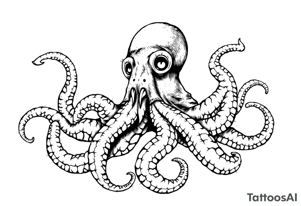 Queen Anne's Revenge with a kraken tattoo idea