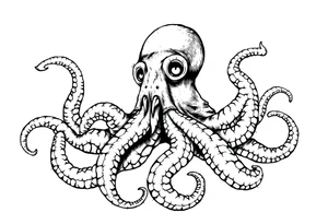 Queen Anne's Revenge with a kraken tattoo idea