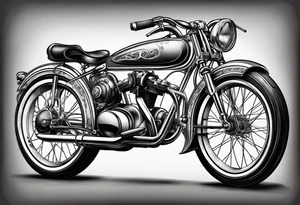 bicycle with multiple chain rings tattoo idea
