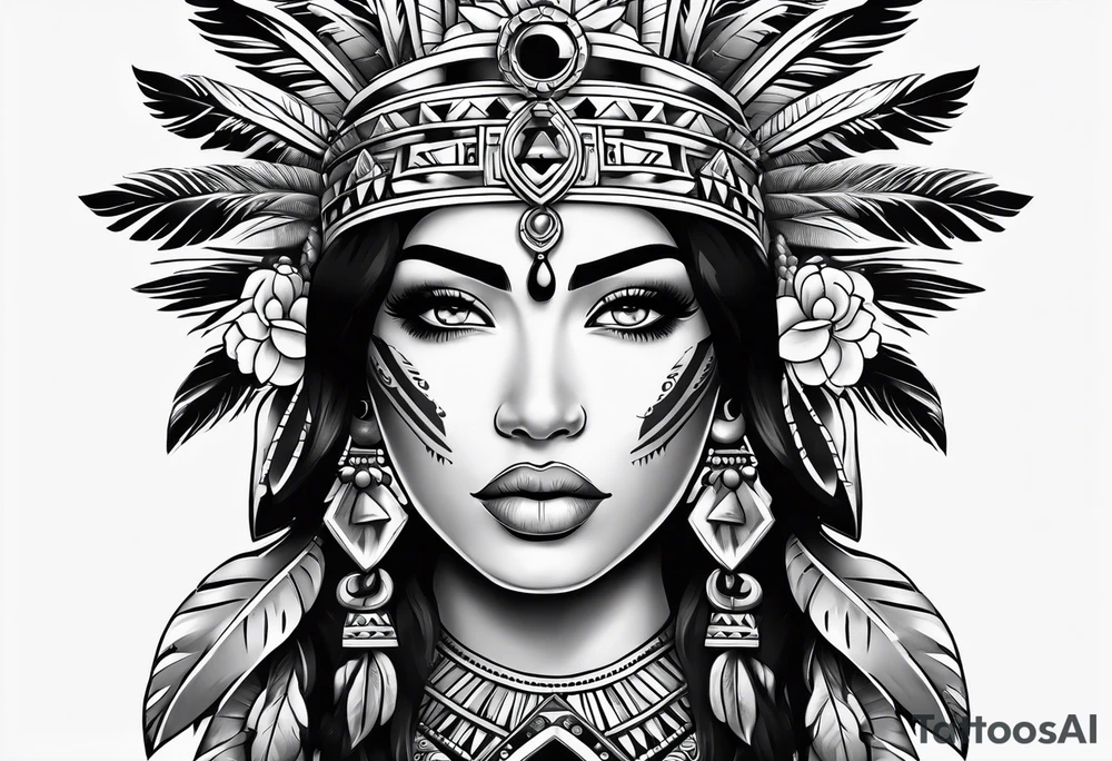 Aztec princess tattoo idea