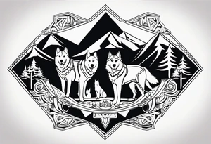 dog sled tattoo idea