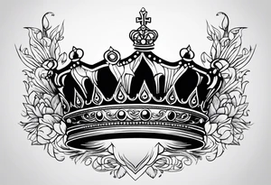 Crown with gemini symbol tattoo idea