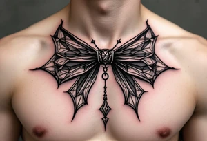 A Gothic looking bow tie tattoo idea