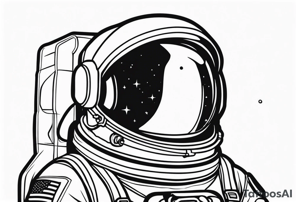 astronaut in space tattoo idea
