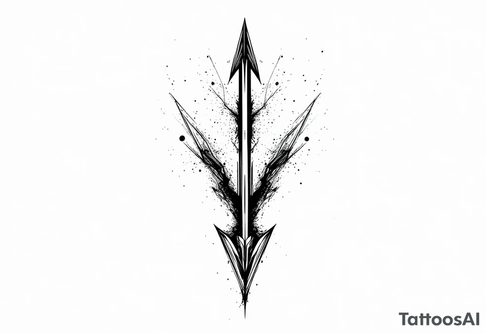 one  arrow  that look down tattoo idea