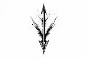 one  arrow  that look down tattoo idea