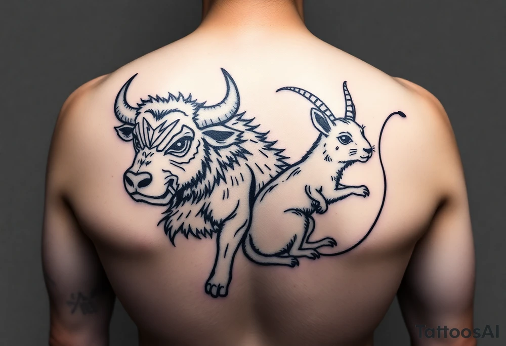 dog in japanese style. ox in Japanese style. Goat in Japanese style. Rat in Japanese style. tattoo idea