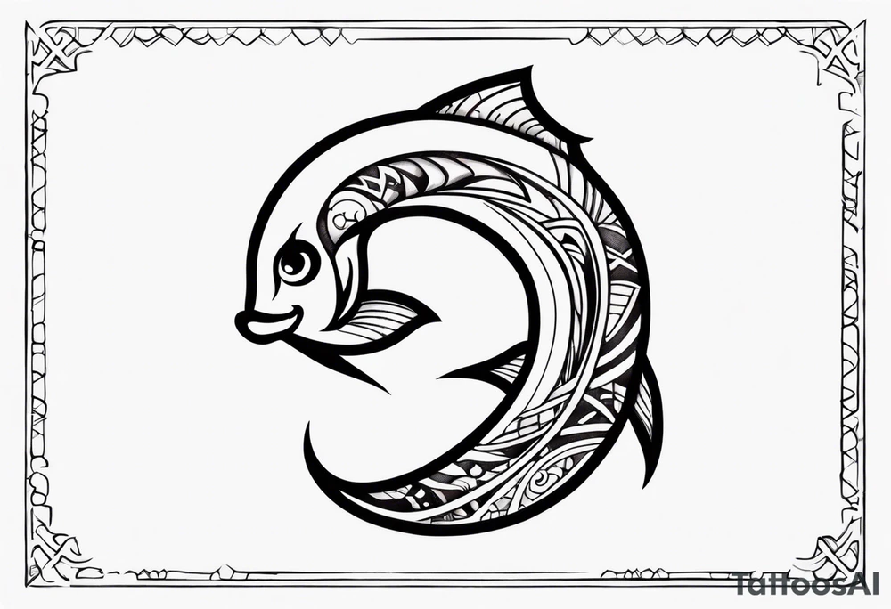 Polynesian fish hook tattoo tattoo idea