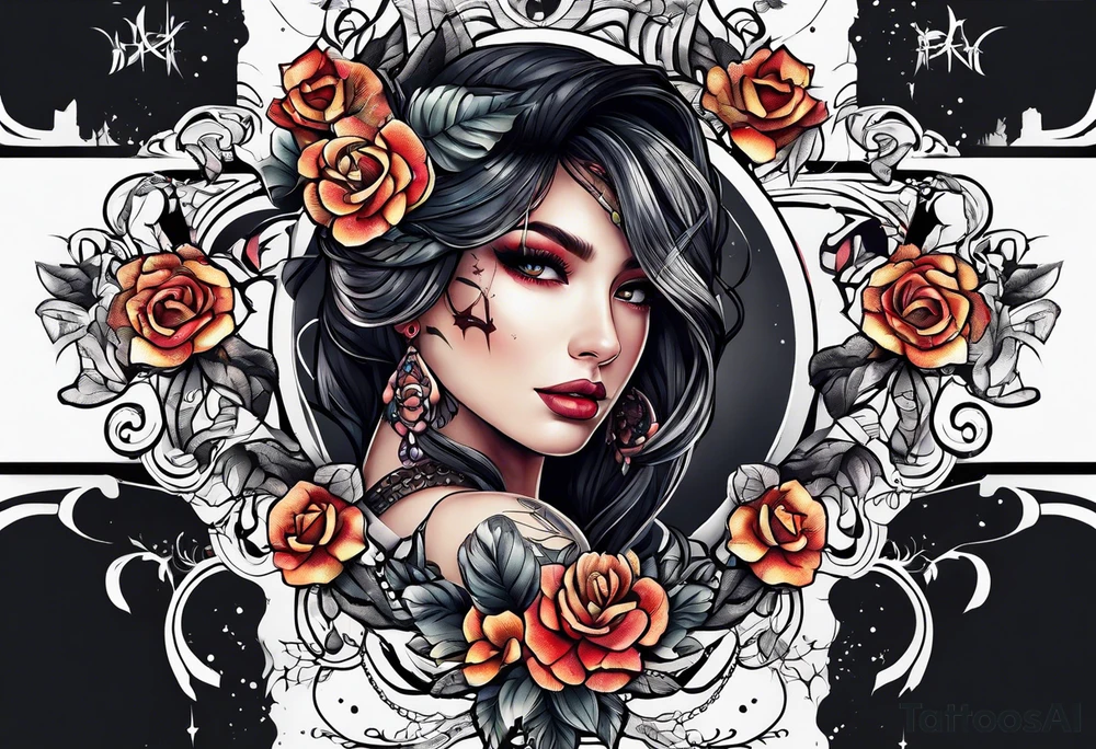stitching together a wound tattoo idea