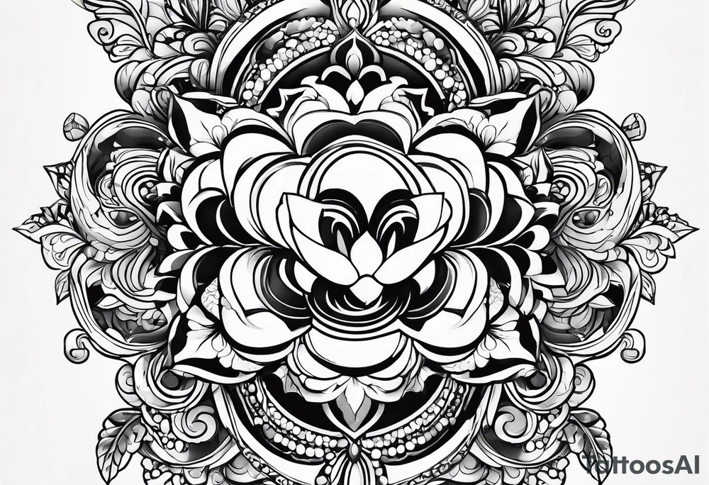 rosery beads tattoo idea